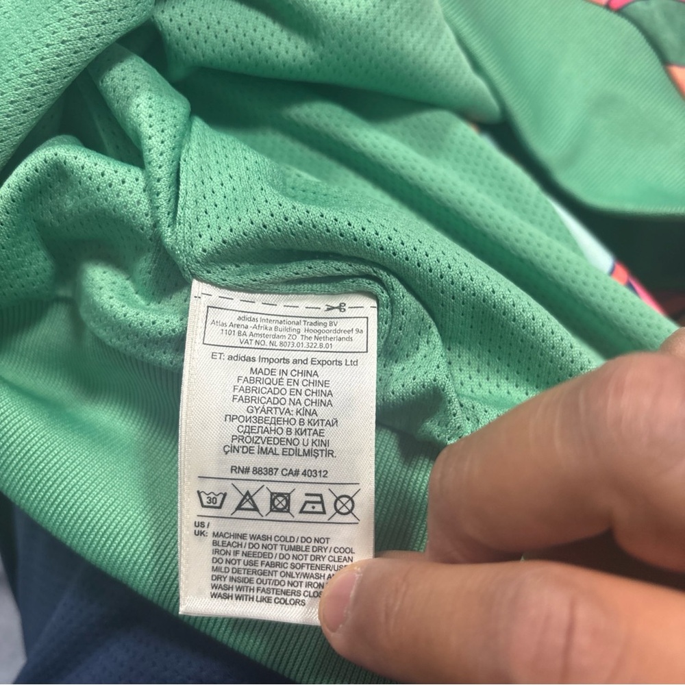 Adidas Multicolor Floral Jacket with Green Accents - Picture 8 of 9